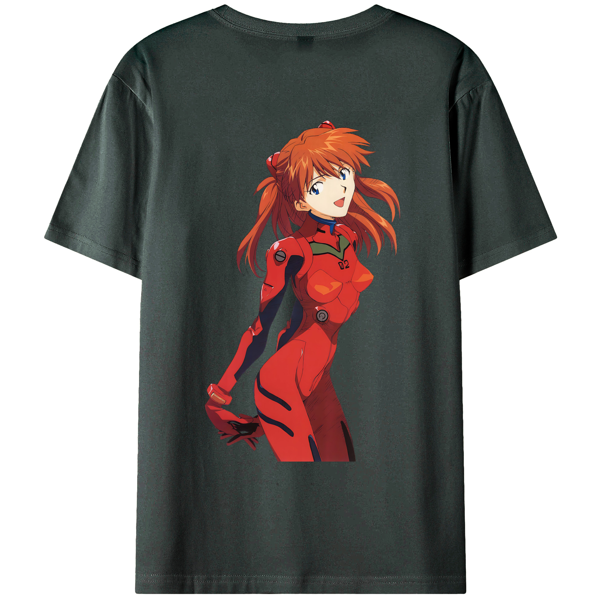 （画像用） EVA 新世紀エヴァンゲリオン 綿100％ メンズ半袖Tシャツ（バックプリント） 通気性